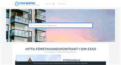 Desktop Screenshot of hyrabostad.se