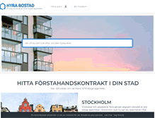 Tablet Screenshot of hyrabostad.se